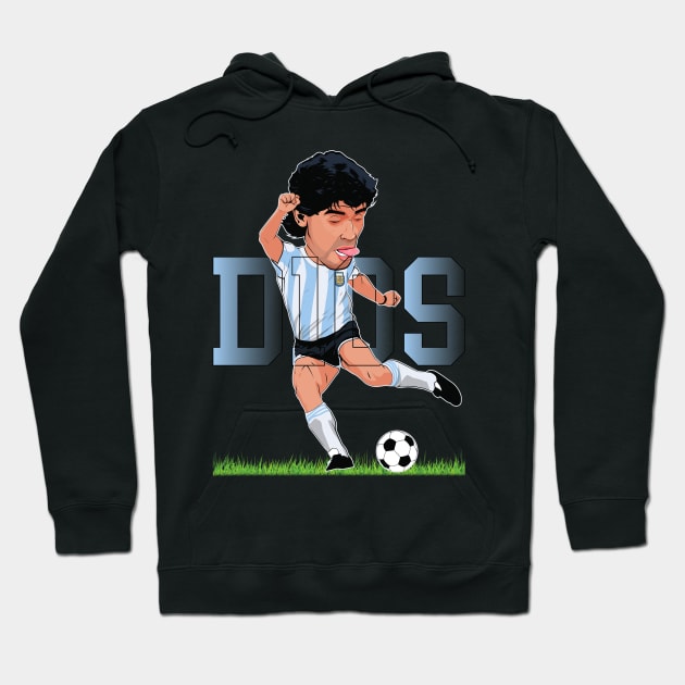 D10S Diego Maradona Hoodie by portraiteam